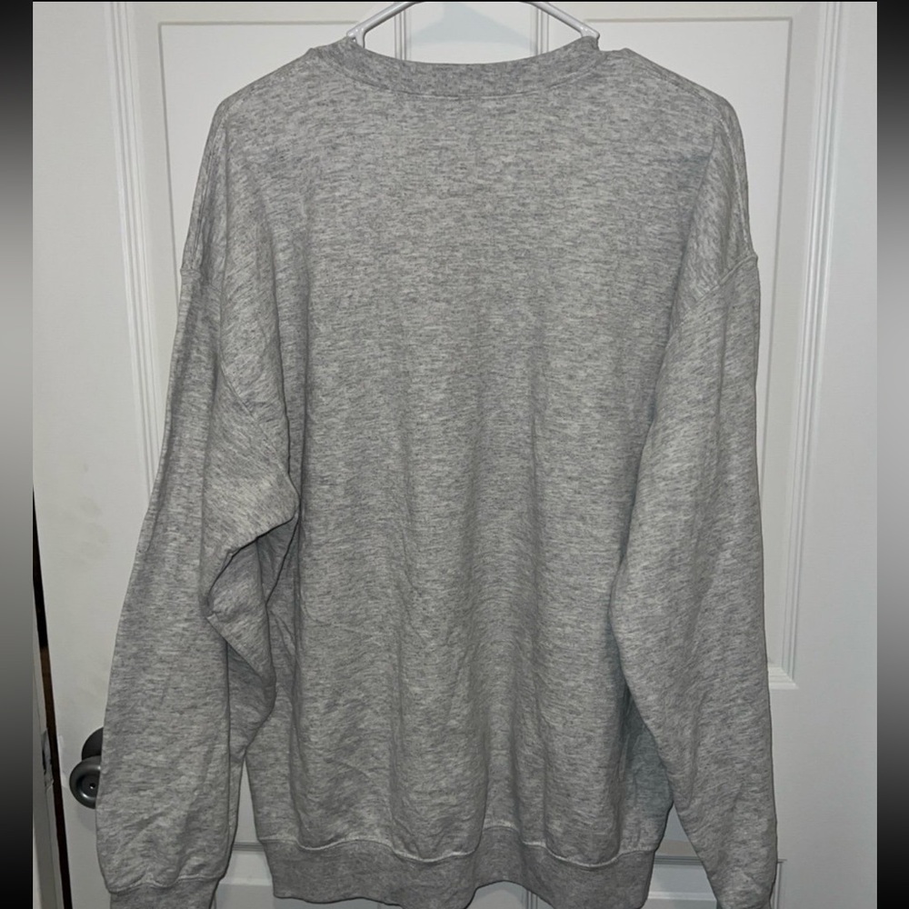 DIOR-ABLE PINK PERFUME POP ART//GRAY GILDAN SWEATSHIRT//SIZE LARGE//PINK & BLACK - Picture 5 of 5